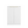 Mini Laundry 650mm Bondi Fluted White with Natural Carrara Marble Top