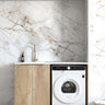 Byron/Bondi Natural Oak Base Laundry Cabinet with 1300mm Cloudy Carrara Top