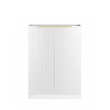 Wall and Base Cabinets Kit 650 Bondi Fluted White with Cloudy Carrara Top