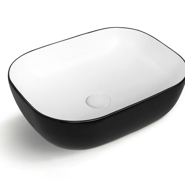 Matte Black & Matte White - Artis Square 500x395x140 Basin