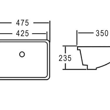 Undermount Square 475x350x235 Basin