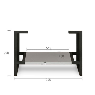 Leg Boston 750X450 Matte Grey