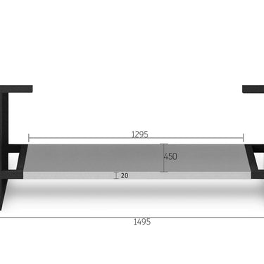 Leg Boston 1500X450 Matte Grey