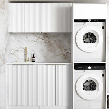 Laundry Kit 1960C Noosa Fluted White with Matte White Top