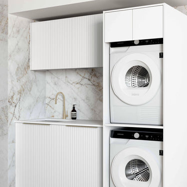 Laundry Kit 1960C Noosa Fluted White with Matte White Top
