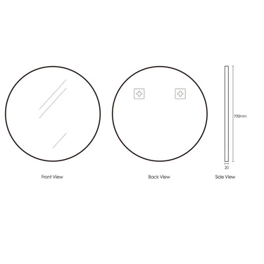 Matte White - 700mm