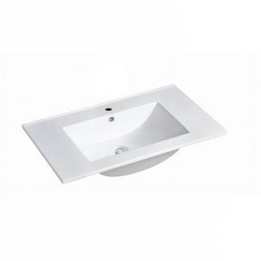 Noosa Fluted 750mm Satin White Wall Hung Vanity with Amani Grey Top NTH