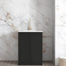 Mini Laundry 650mm Hampshire Matte Black with Pure White Top