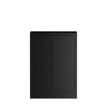 Mini Laundry 650mm Hampshire Matte Black with Matte White Top