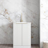 Mini Laundry 650mm Noosa Fluted White with Cloudy Carrara Top