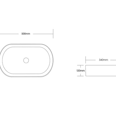 Quay Oval 500x340x120 Basin