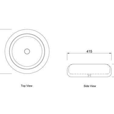 Laguna 415x415x120 Basin