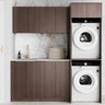 Laundry Kit 1960A Havana Fluted Sable Walnut with Cloudy Carrara Top