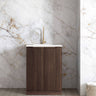 Mini Laundry 650mm Havana Fluted Sable Walnut with Matte White Top