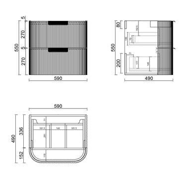 Havana Woodland Oak 600mm Cabinet Only