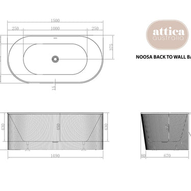 Attica Noosa Fluted BTW Bath