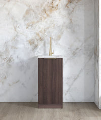 Mini Laundry 430mm Havana Fluted Sable Walnut with Pure White Top