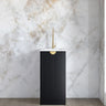 Mini Laundry 430mm Marlo Fluted Black with Pure White Top
