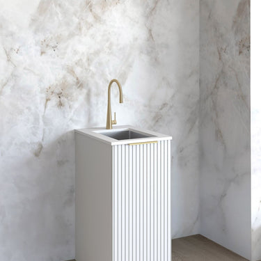 Mini Laundry 430mm Noosa Fluted White with Pure White Top