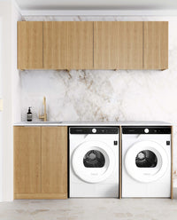 Laundry Kit 1960C Havana Fluted Woodland Oak with Matte White Top