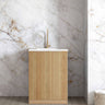 Mini Laundry 650mm Havana Fluted Woodland Oak with Natural Carrara Marble Top