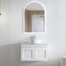 Hampton Mark II 750mm Satin White Wall Hung Vanity with Amani Grey Top 10TH