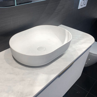 Portofino Solid Surface 500x345x140 Matte White Basin NF