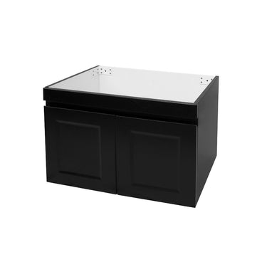Hampton Mark II 600mm Satin Black Wall Hung Vanity with Empire Black Top NTH