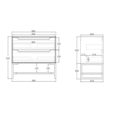 Leg Byron 900X450 Black Oak