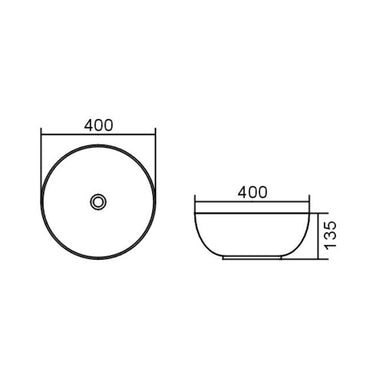 Bondi 400x400x135 Basin