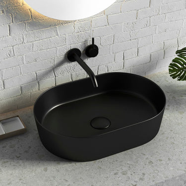 Matte Black - Quay Oval 500x330x120 Basin
