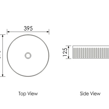 Oxford Round 395x395x120 Basin