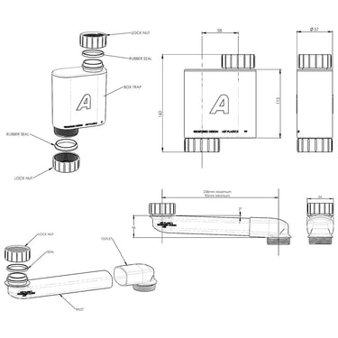Box Trap Space Saver Kit 40mm
