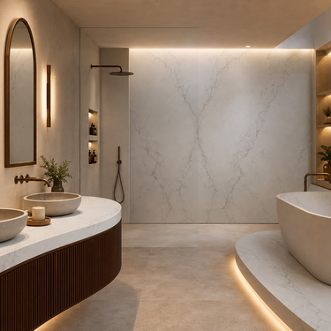 Bianco Zeus Stone Surface – Silica-Free (3220 x 1620 X 20mm)