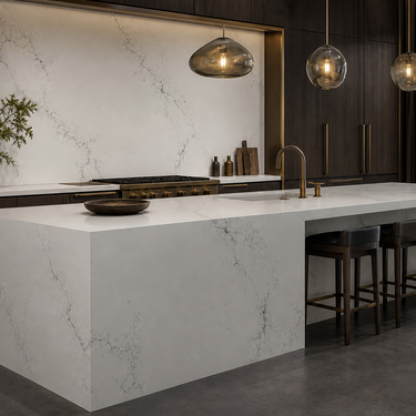Bianco Zeus Stone Surface – Silica-Free (3220 x 1620 X 20mm)