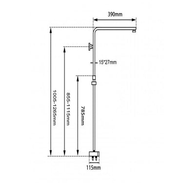 Chrome Shower Rail