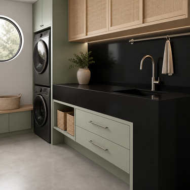 Carribbean black Stone Surface – Silica-Free (3220 x 1620 X 20mm)