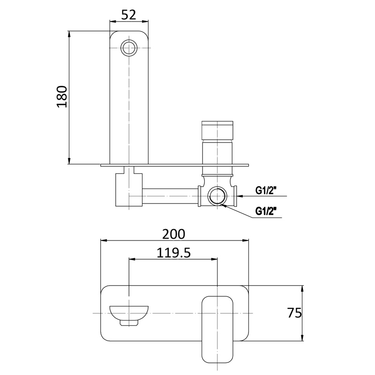Nova Wall Basin Mixer