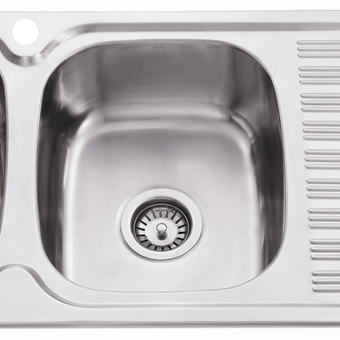 Eden Double Bowl Single Drainer Sink