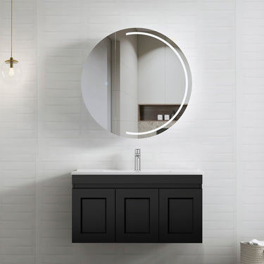 Hampton Mark II Wall Hung Vanity Satin Black 900mm Cabinet Only