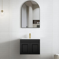 Hampton Mark II Wall Hung Vanity Satin Black 600mm Cabinet Only