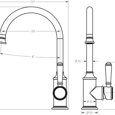Clasico Sink Mixer Gooseneck