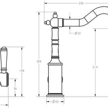 Clasico Sink Mixer / Ceramic Handle