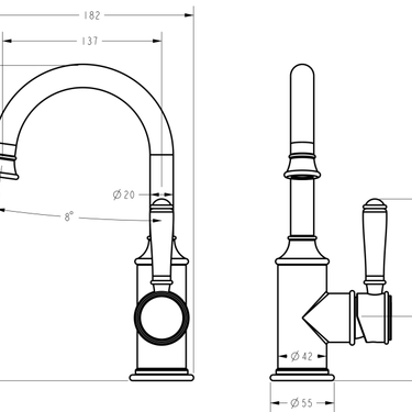 Clasico Basin Mixer Gooseneck