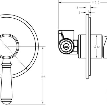 Clasico Wall Mixer Trim Kit