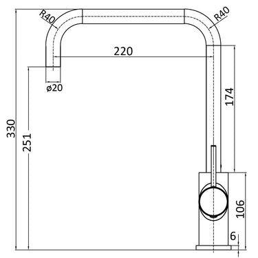 Hali Sink Mixer Squareneck