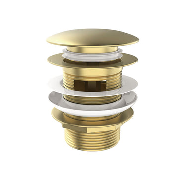 Brushed Gold - Mushroom Bath Pull Out Popup Waste Overflow