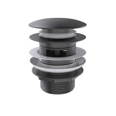 Gun Metal - Mushroom Bath Pull Out Popup Waste Overflow