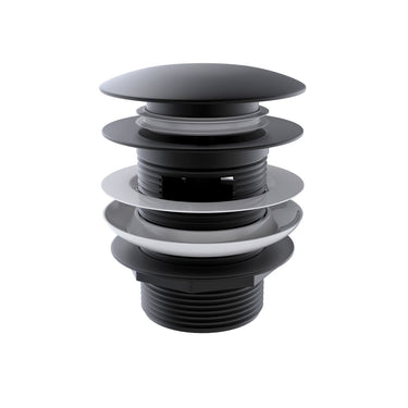 Matte Black - Mushroom Bath Pull Out Popup Waste Overflow