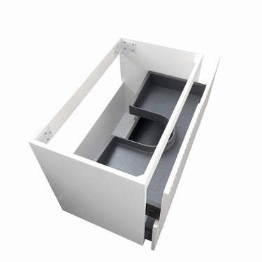 Noosa Fluted 600mm Satin White Wall Hung Vanity — 1903_2